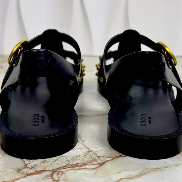 Gucci Tiger Men's Jelly Gladiator Sandals Shoes Studded Size 11 Authenticated